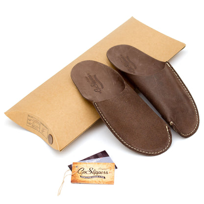 Brown CP Slippers minimalist for stay at home