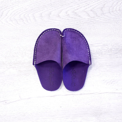 Violet Leather Kids Slipper - CP Slippers