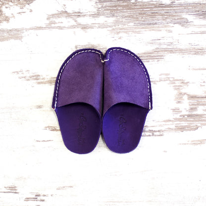 Violet Leather Kids Slipper - CP Slippers