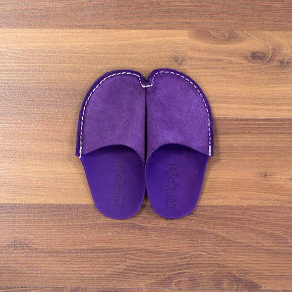 Violet Leather Kids Slipper - CP Slippers